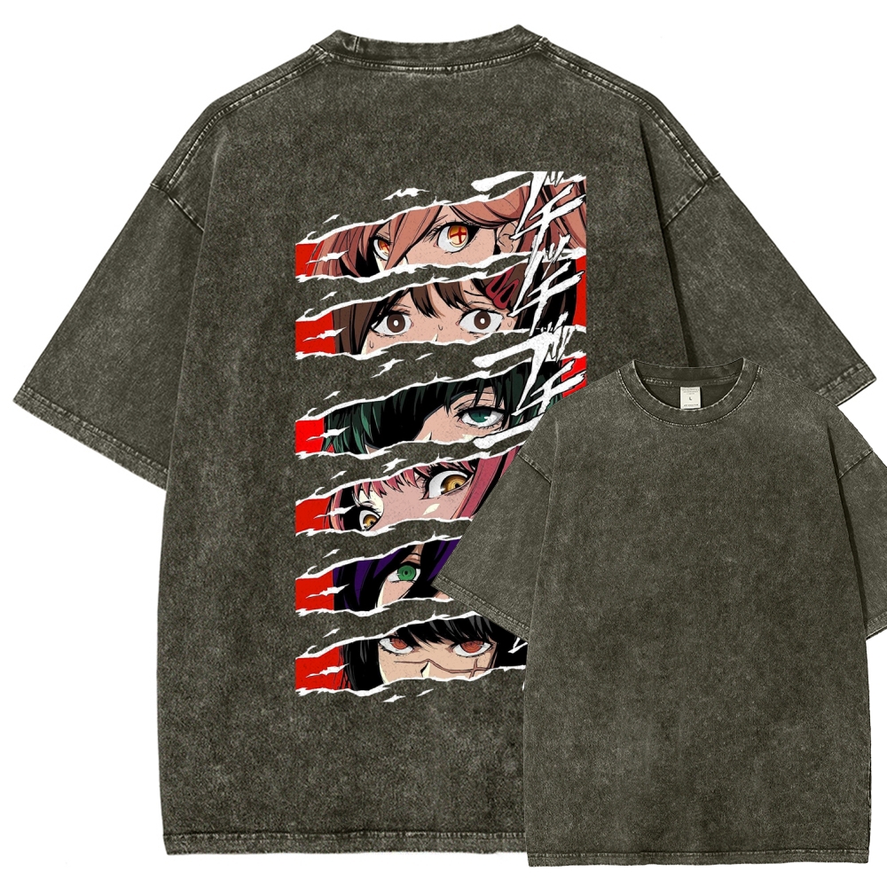 Chainsaw Man Washed Cotton T-shirt