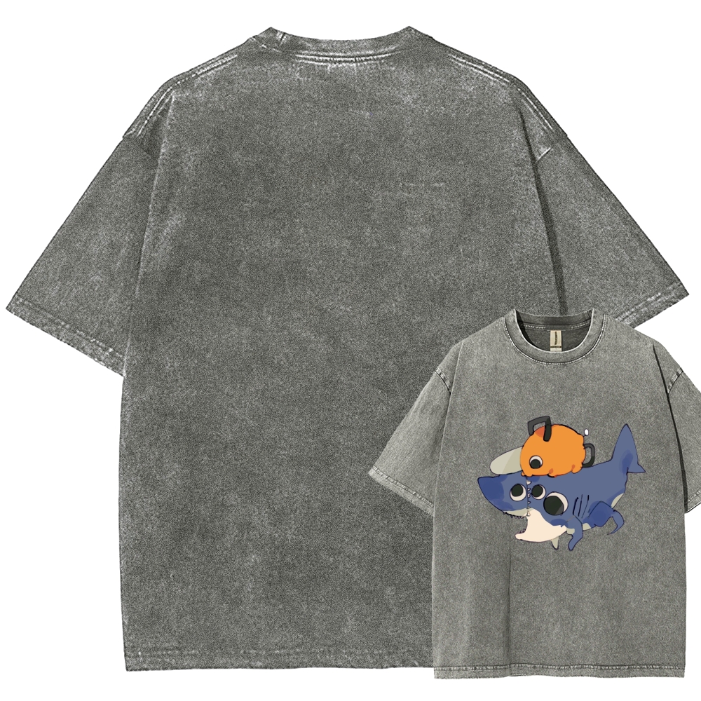 Chainsaw Man Washed Cotton T-shirt