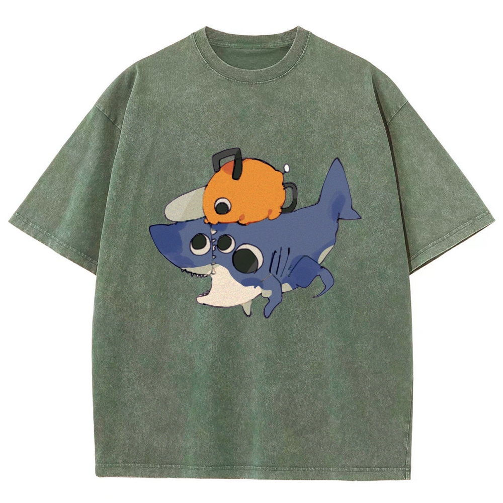 Chainsaw Man Washed Cotton T-shirt