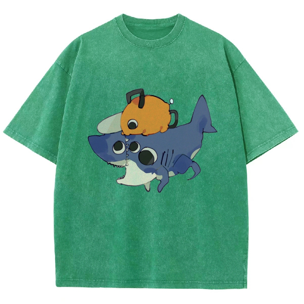 Chainsaw Man Washed Cotton T-shirt