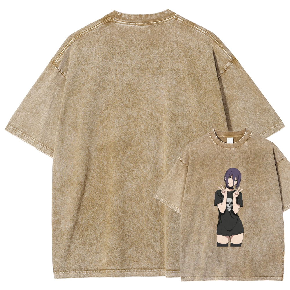 Chainsaw Man Washed Cotton T-shirt
