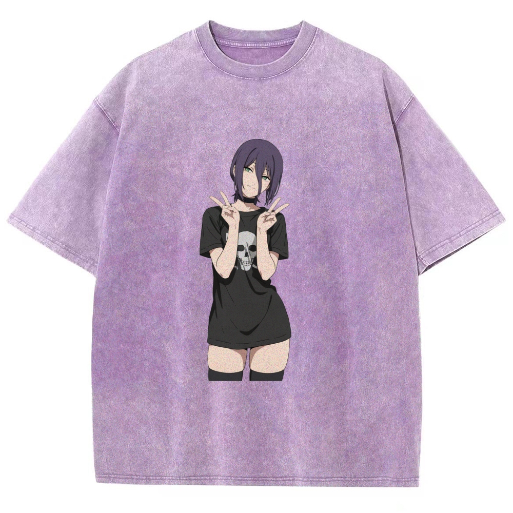 Chainsaw Man Washed Cotton T-shirt