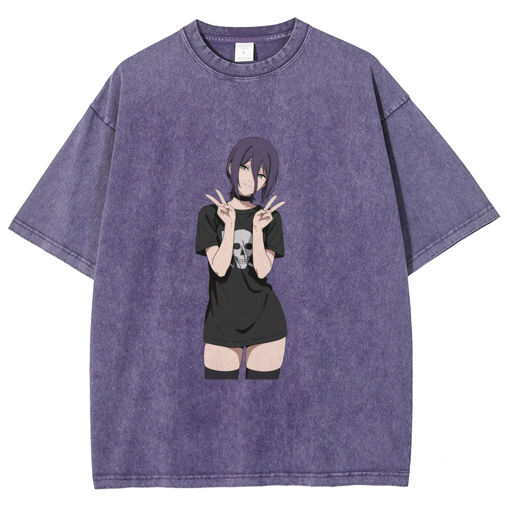 Chainsaw Man Washed Cotton T-shirt