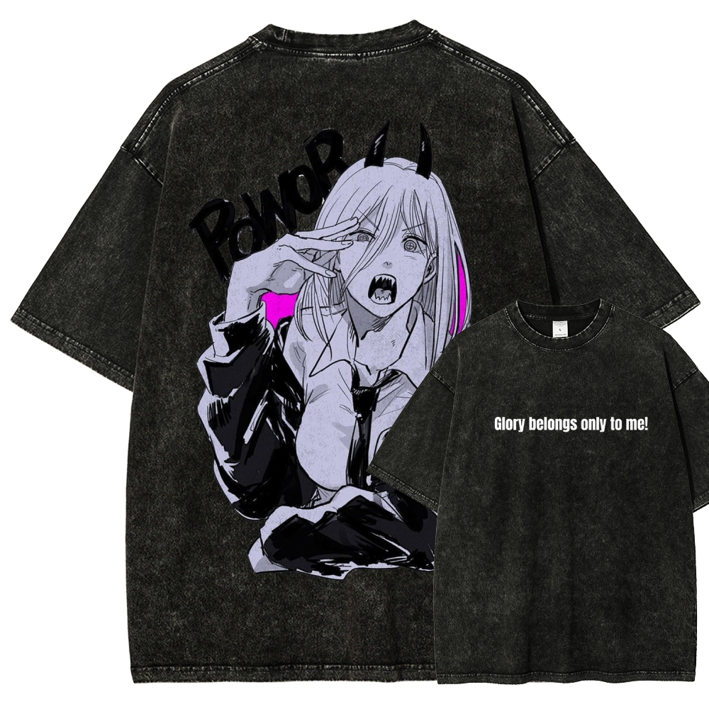 Chainsaw Man Washed Cotton T-shirt