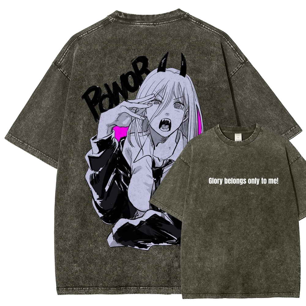 Chainsaw Man Washed Cotton T-shirt