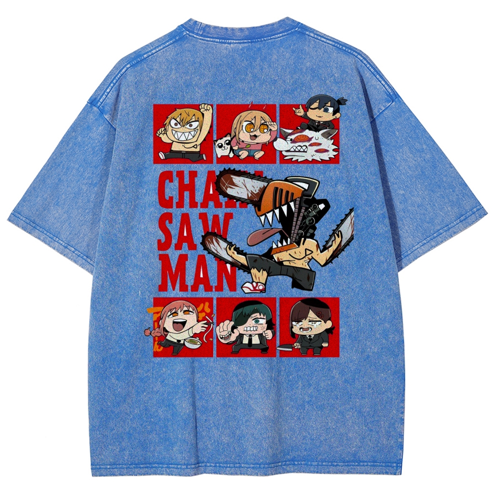 Chainsaw Man Washed Cotton T-shirt