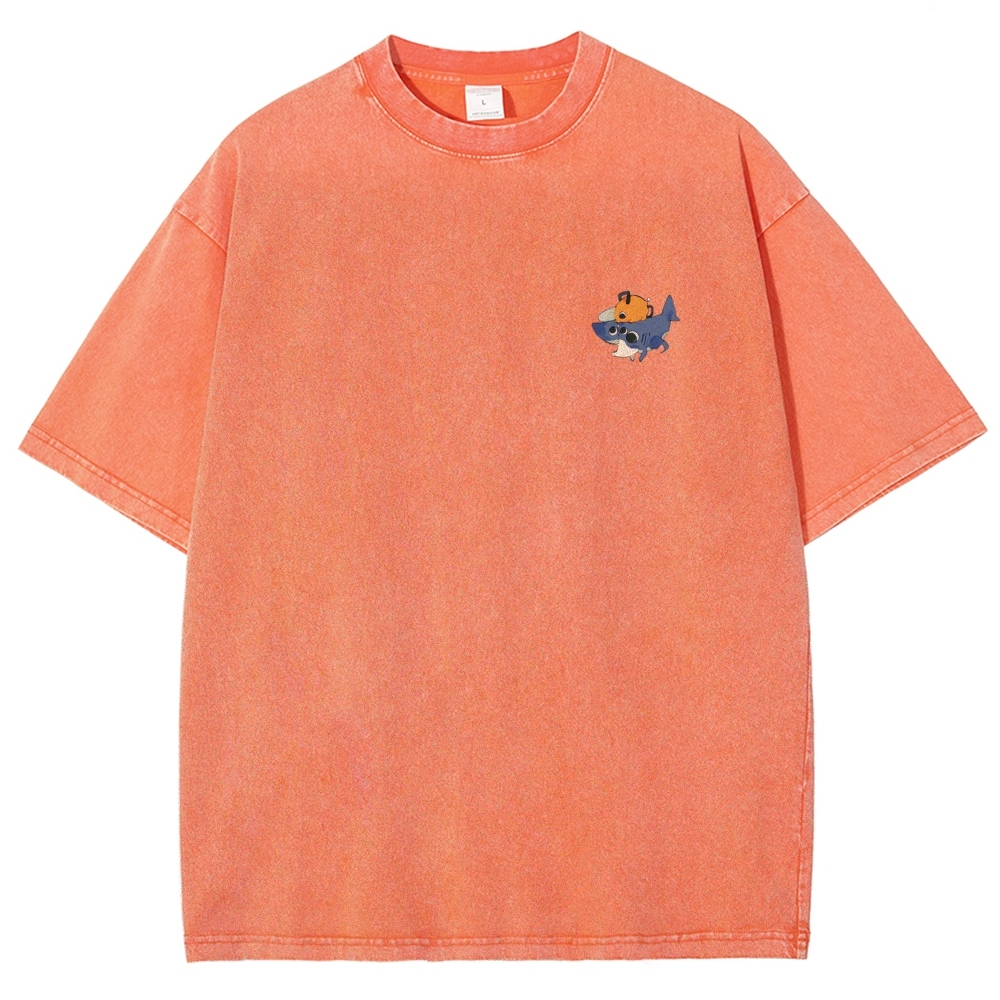 Chainsaw Man Washed Cotton T-shirt