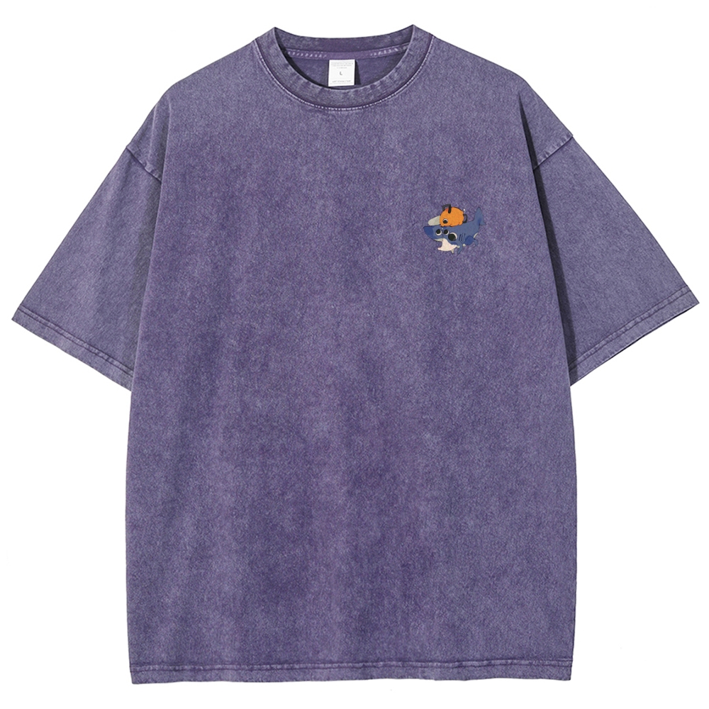 Chainsaw Man Washed Cotton T-shirt