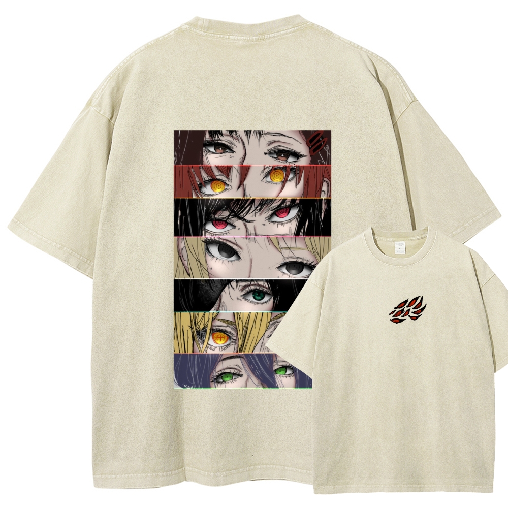Chainsaw Man Washed Cotton T-shirt