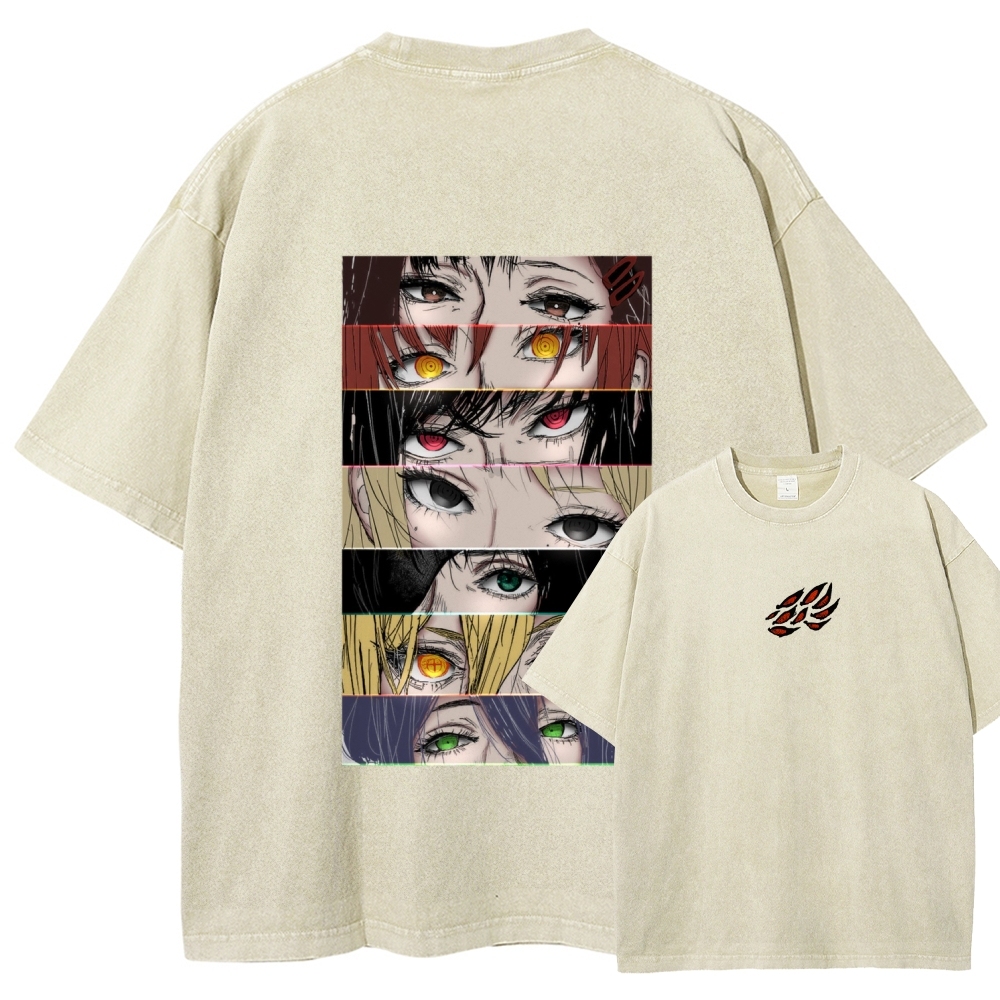 Chainsaw Man Washed Cotton T-shirt