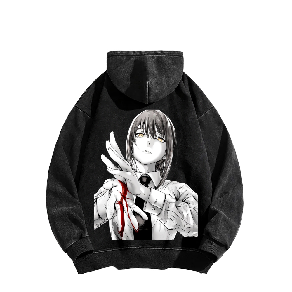Chainsaw Man Washed Cotton Hoodie