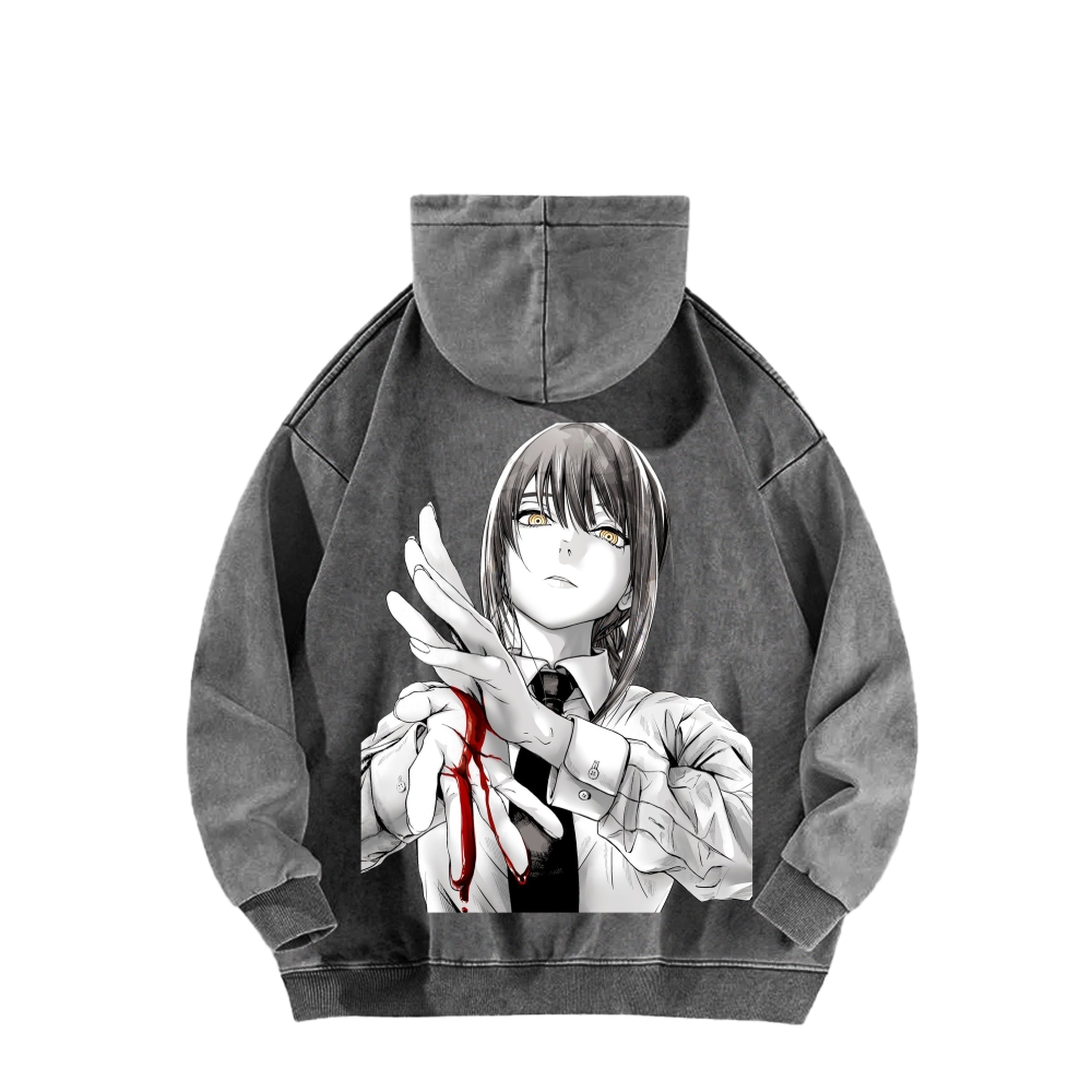 Chainsaw Man Washed Cotton Hoodie