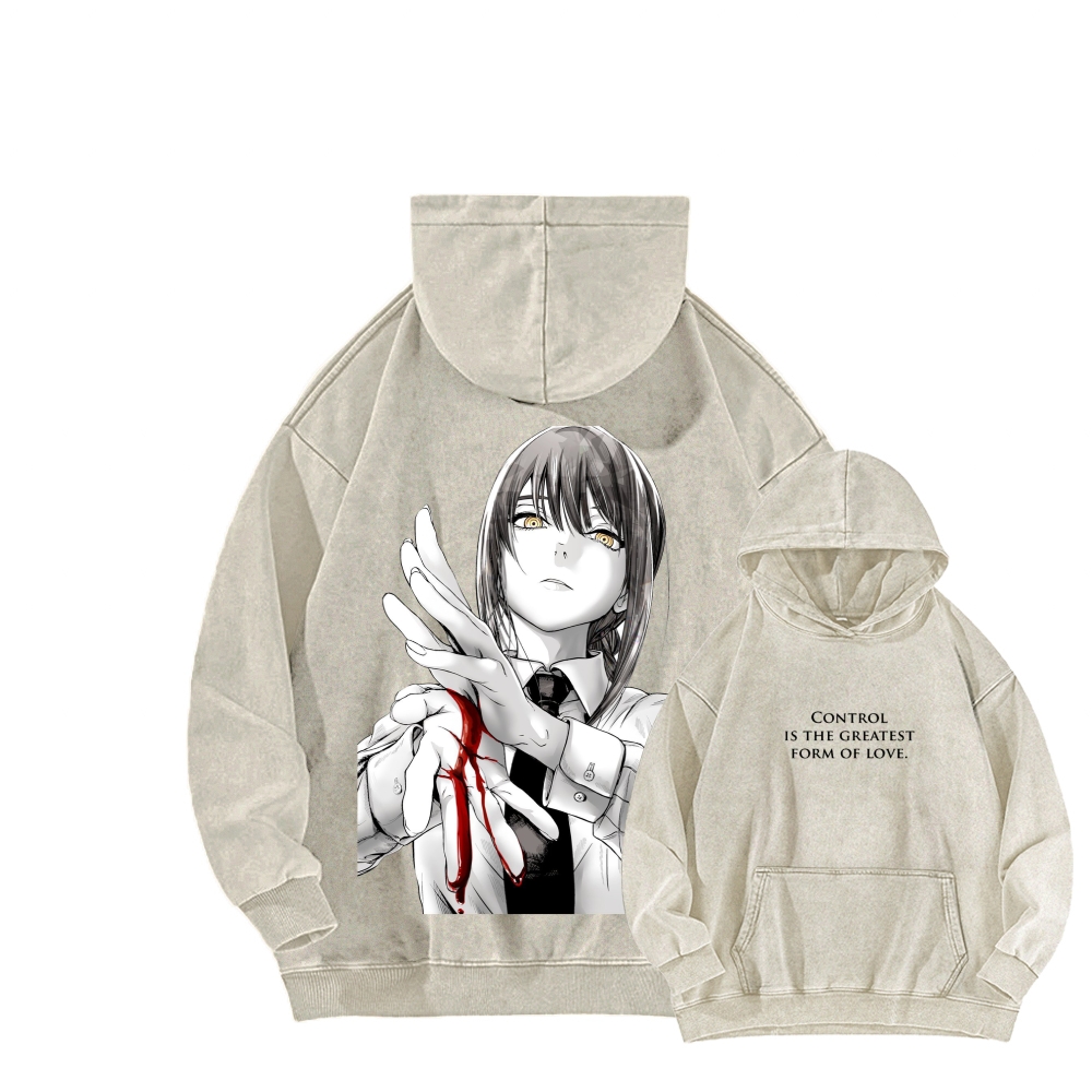Chainsaw Man Washed Cotton Hoodie