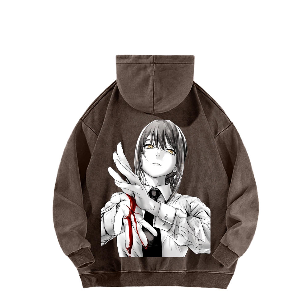 Chainsaw Man Washed Cotton Hoodie