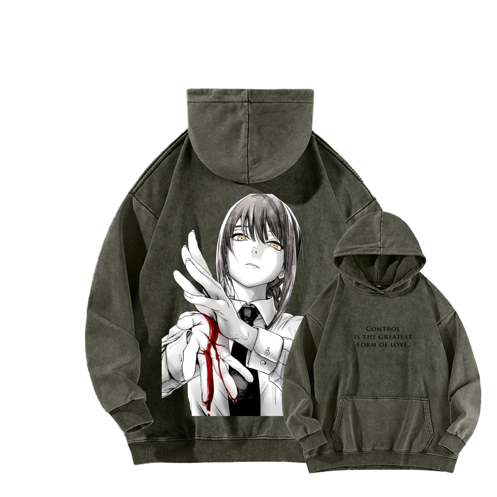 Chainsaw Man Washed Cotton Hoodie