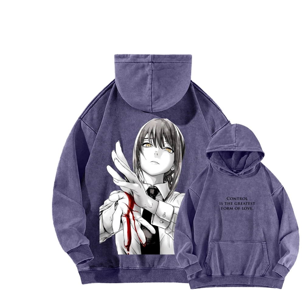 Chainsaw Man Washed Cotton Hoodie