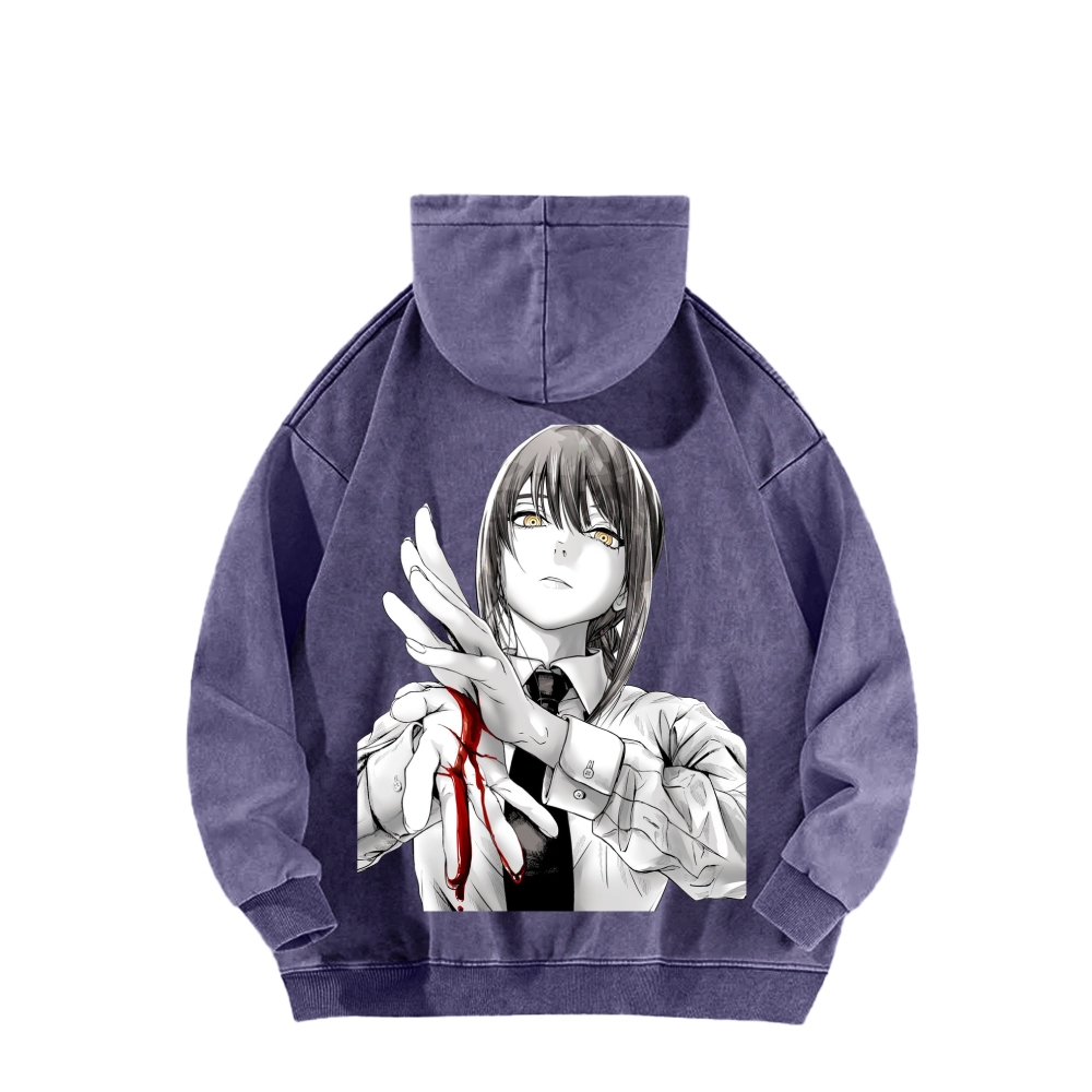 Chainsaw Man Washed Cotton Hoodie