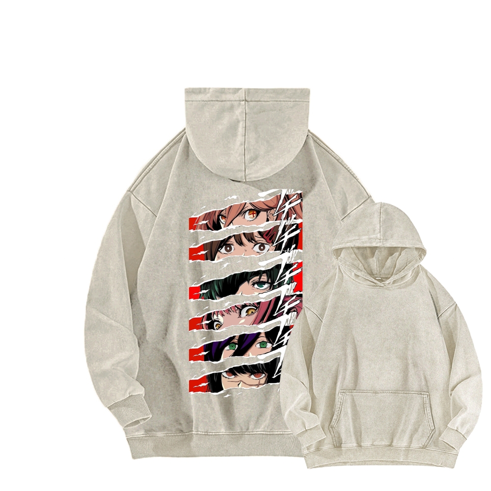 Chainsaw Man Washed Cotton Hoodie