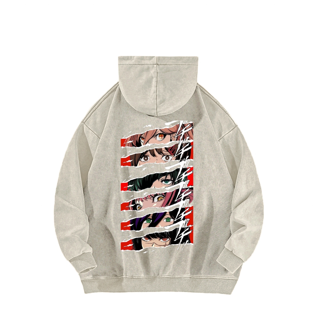 Chainsaw Man Washed Cotton Hoodie