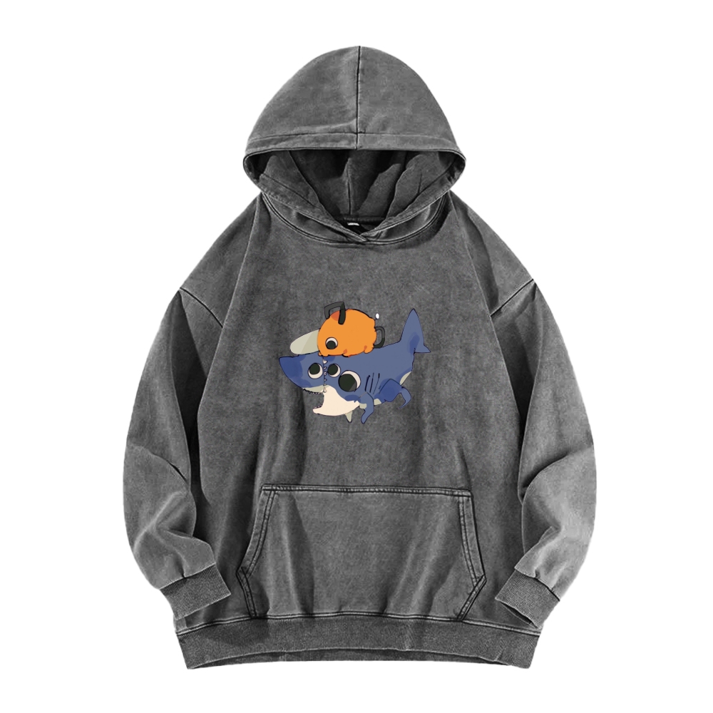 Chainsaw Man Washed Cotton Hoodie