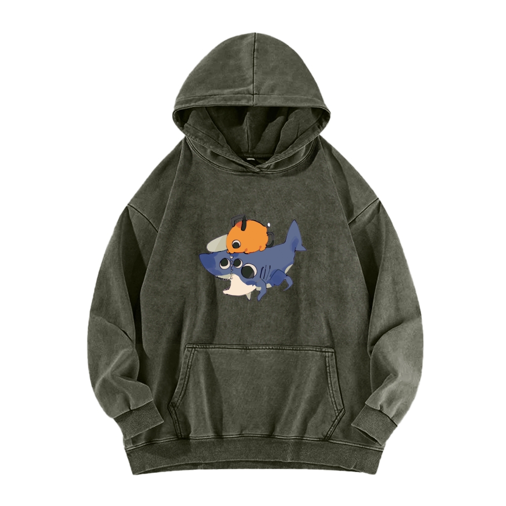 Chainsaw Man Washed Cotton Hoodie