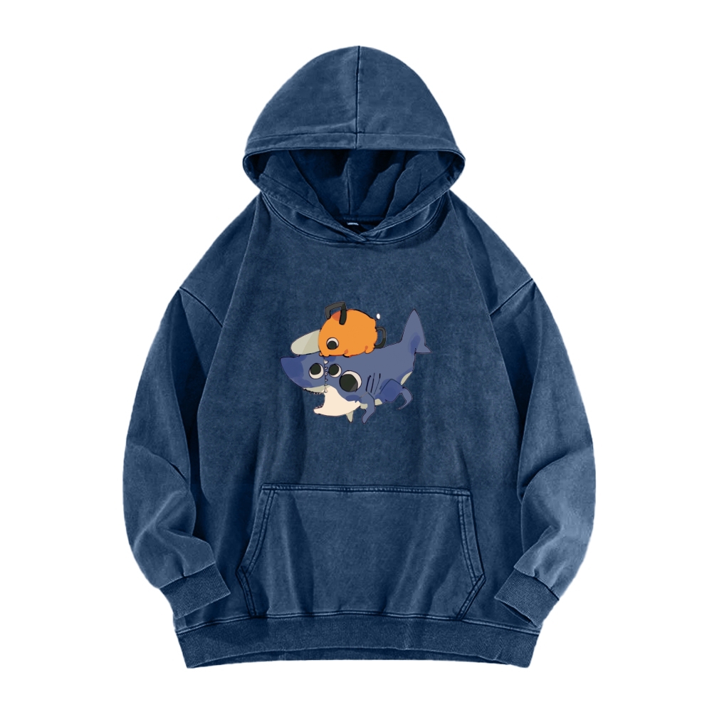 Chainsaw Man Washed Cotton Hoodie