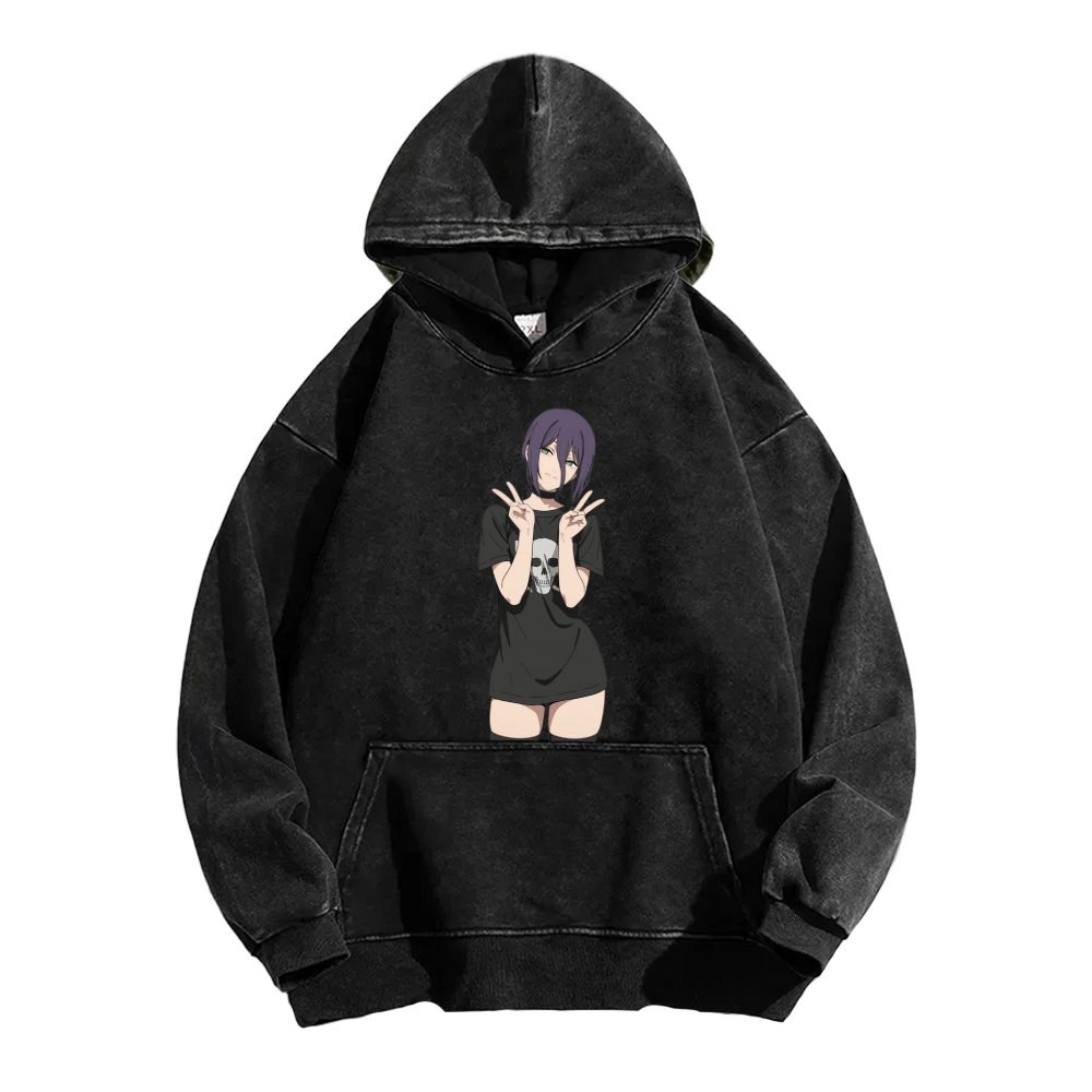 Chainsaw Man Washed Cotton Hoodie