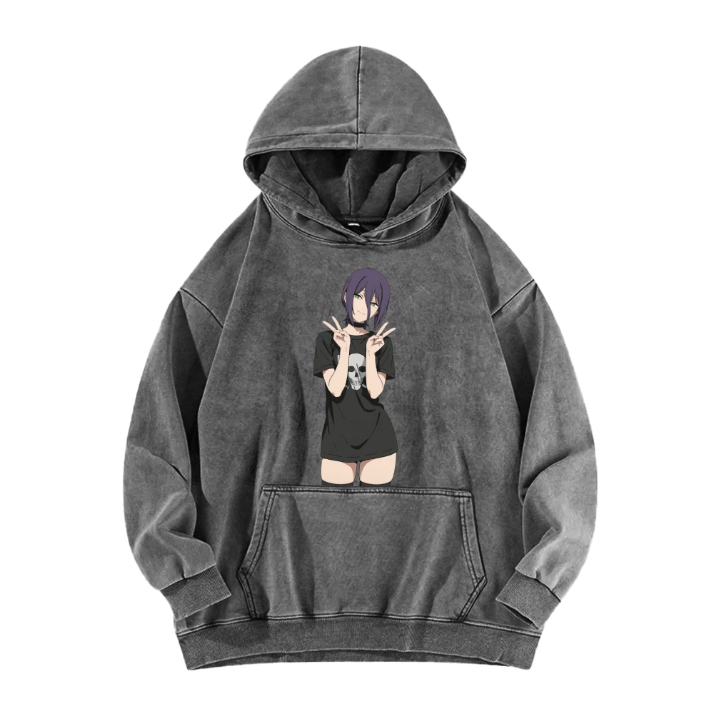 Chainsaw Man Washed Cotton Hoodie
