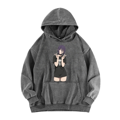 Chainsaw Man Washed Cotton Hoodie