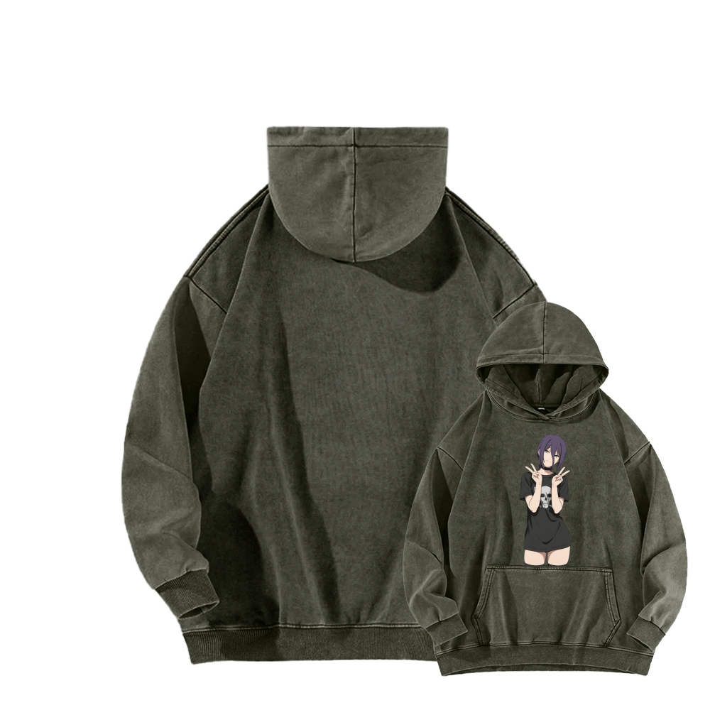 Chainsaw Man Washed Cotton Hoodie