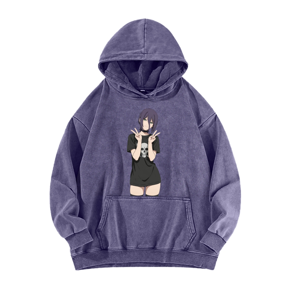 Chainsaw Man Washed Cotton Hoodie