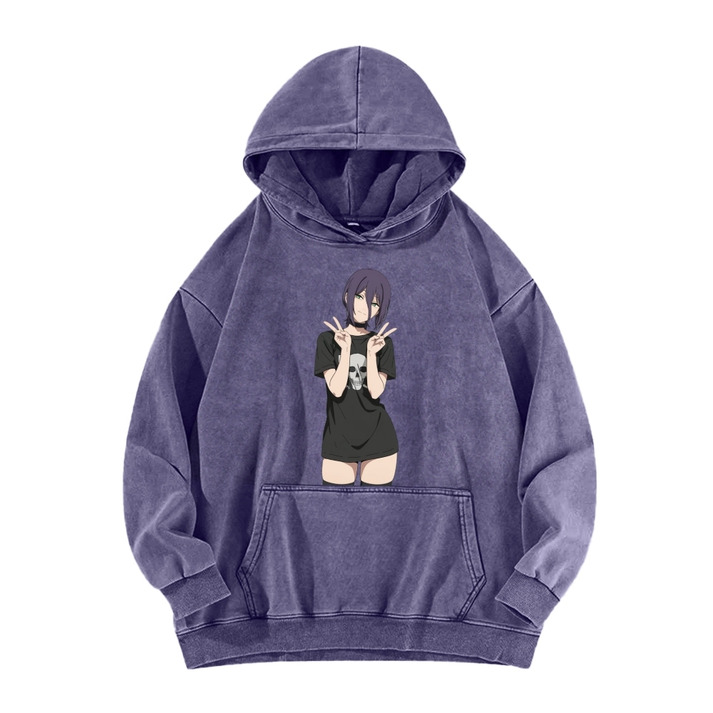 Chainsaw Man Washed Cotton Hoodie