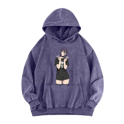 Chainsaw Man Washed Cotton Hoodie