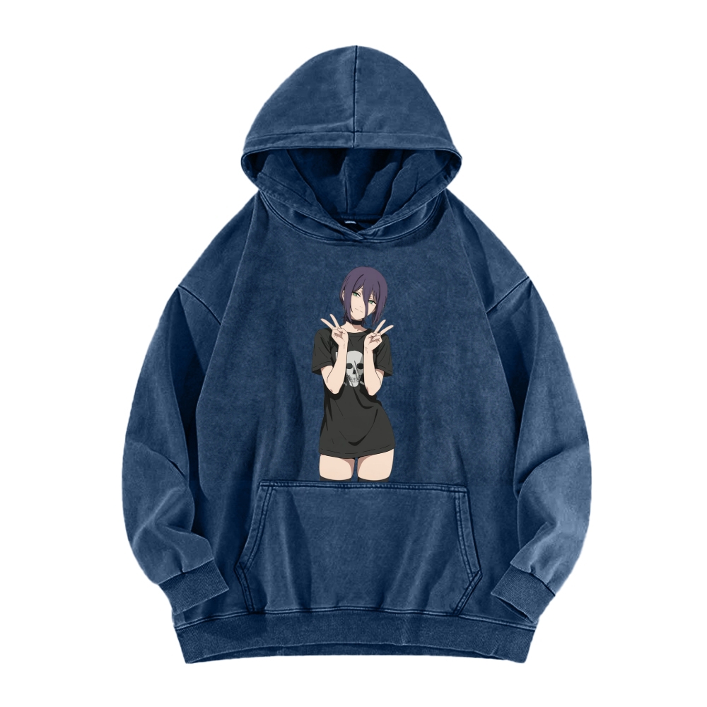 Chainsaw Man Washed Cotton Hoodie