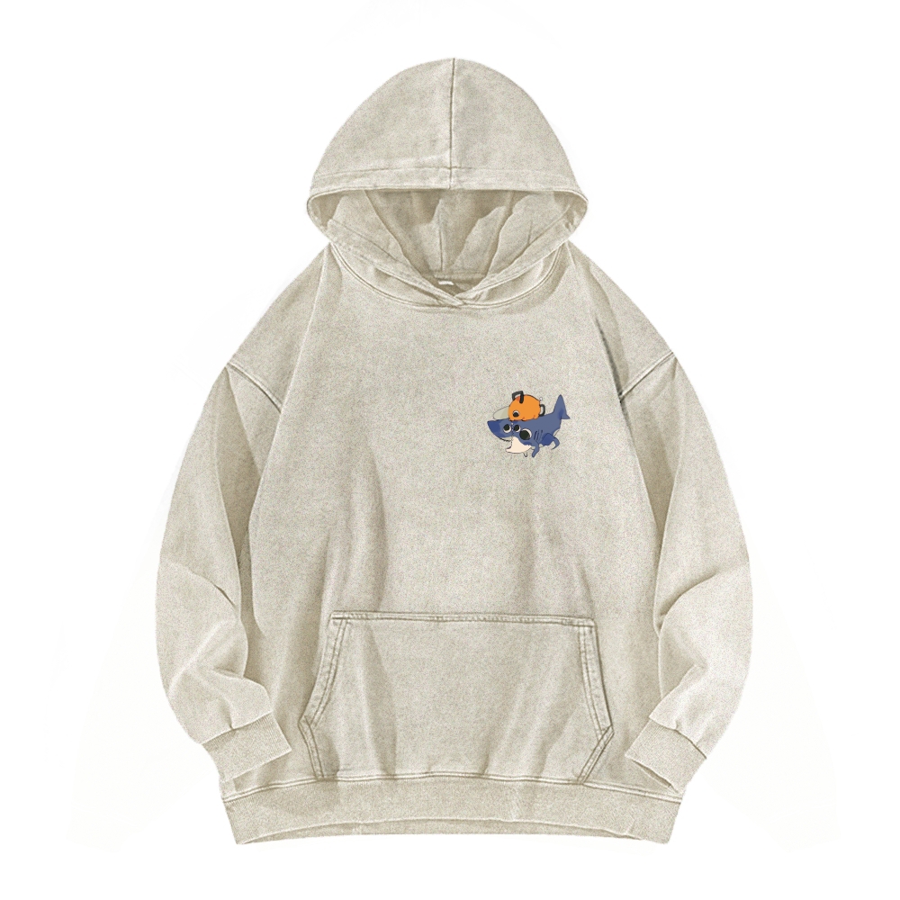 Chainsaw Man Washed Cotton Hoodie