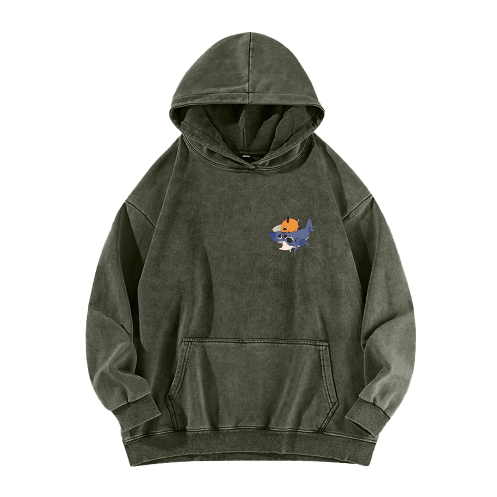 Chainsaw Man Washed Cotton Hoodie