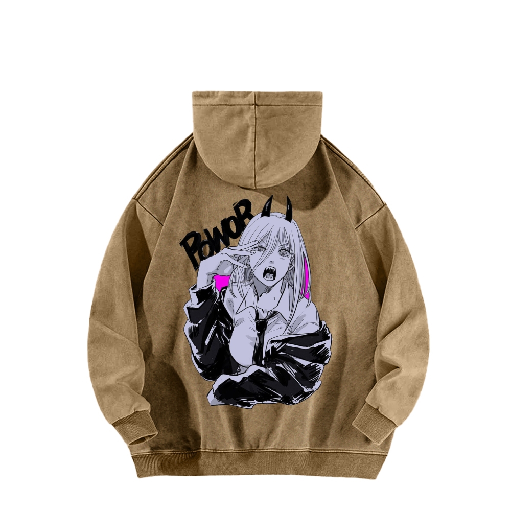Chainsaw Man Washed Cotton Hoodie