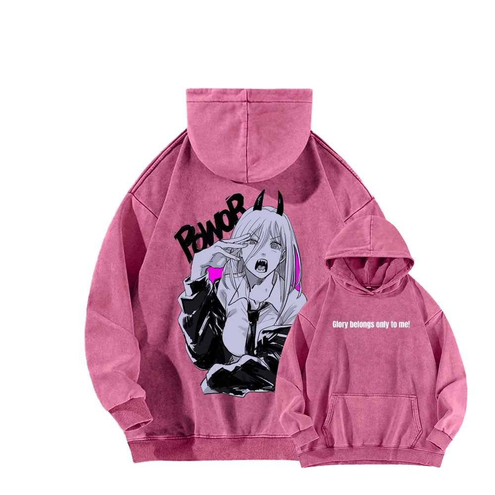 Chainsaw Man Washed Cotton Hoodie