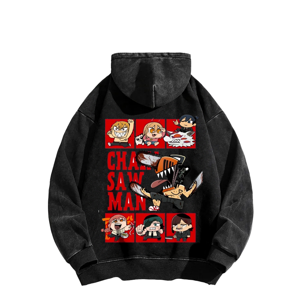 Chainsaw Man Washed Cotton Hoodie