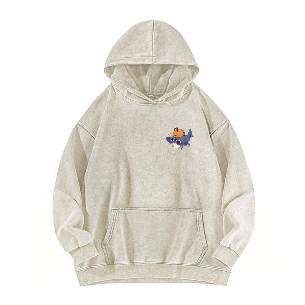 Chainsaw Man Washed Cotton Hoodie