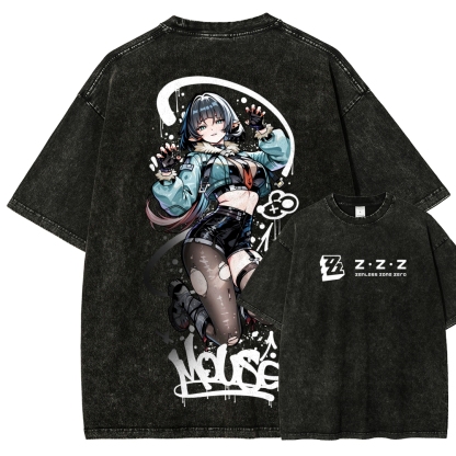 Zenless Zone Zero Unisex Fit Washed T-Shirt 2511009848