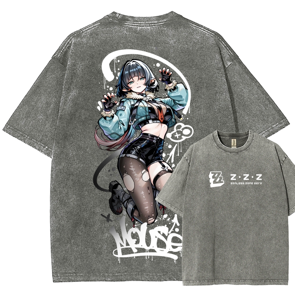 Zenless Zone Zero Unisex Fit Washed T-Shirt 2511009848