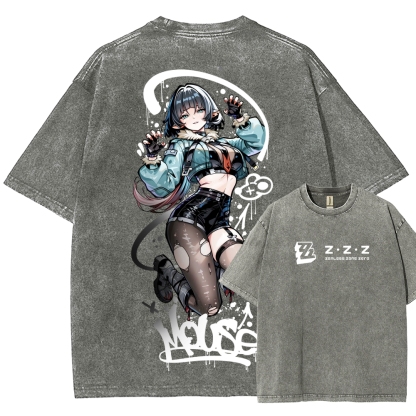 Zenless Zone Zero Unisex Fit Washed T-Shirt 2511009848