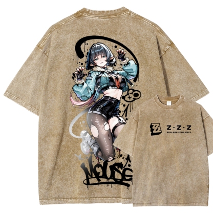 Zenless Zone Zero Unisex Fit Washed T-Shirt 2511009848