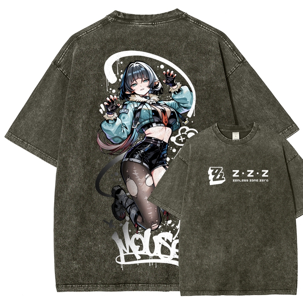 Zenless Zone Zero Unisex Fit Washed T-Shirt 2511009848