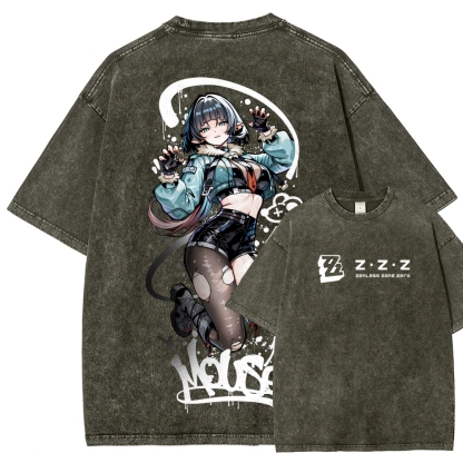 Zenless Zone Zero Unisex Fit Washed T-Shirt 2511009848