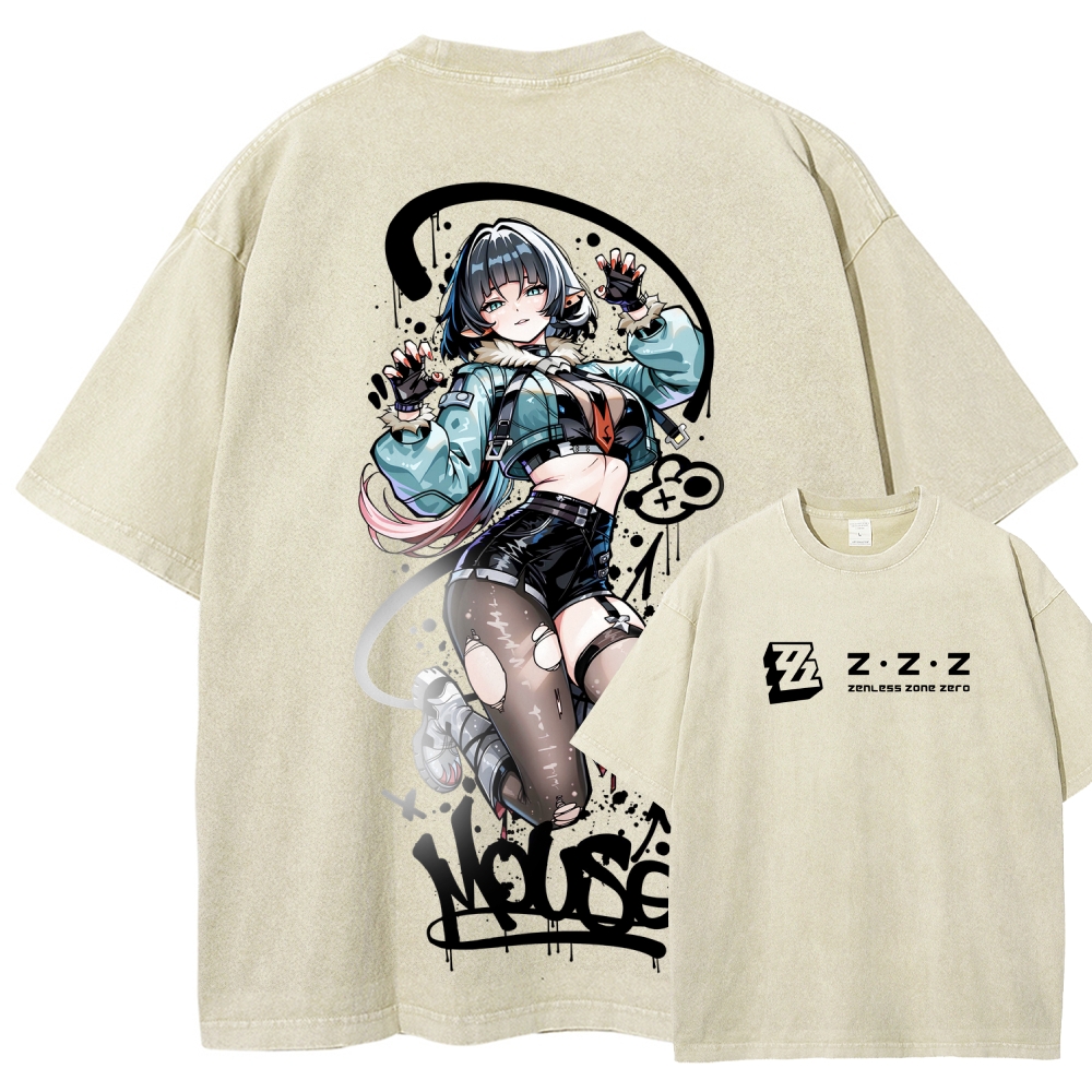 Zenless Zone Zero Unisex Fit Washed T-Shirt 2511009848