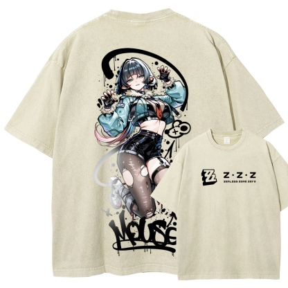 Zenless Zone Zero Unisex Fit Washed T-Shirt 2511009848