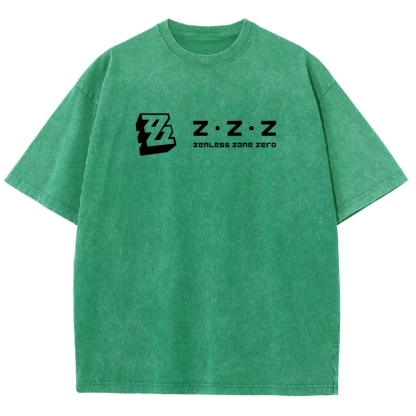 Zenless Zone Zero Unisex Fit Washed T-Shirt 2511009848