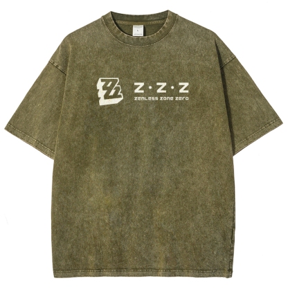 Zenless Zone Zero Unisex Fit Washed T-Shirt 2511009848